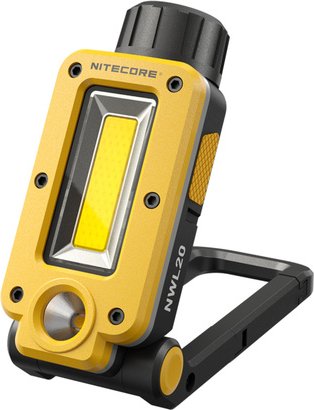 Nitecore NWL20 Arbeitsleuchte, 600 lm, COB-Flutlicht & LED-Spotlicht, integriertes Rotlicht