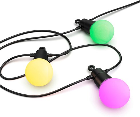 Hama Smarte LED-Lichterkette, WLAN Lampenkette, außen IP44, Farbwechsel, 8 m