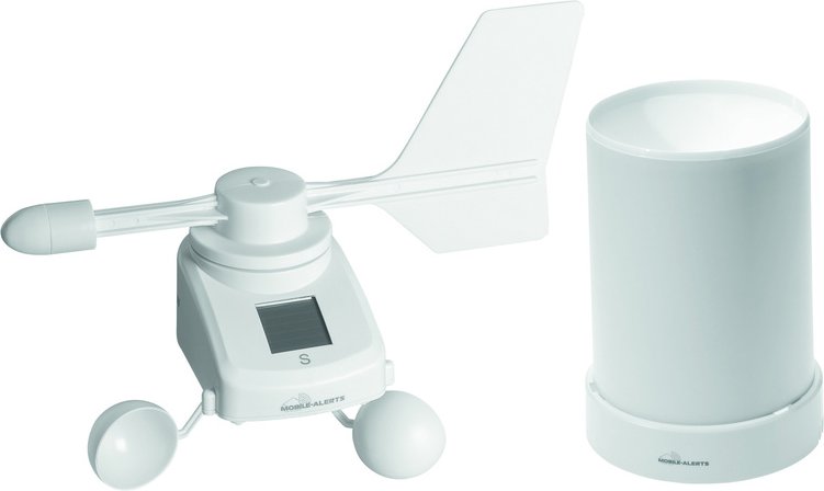 Mobile Alerts Spar-Set: Windmesser MA10660PRO, mit Solarpanel und Regensensor MA10650PRO
