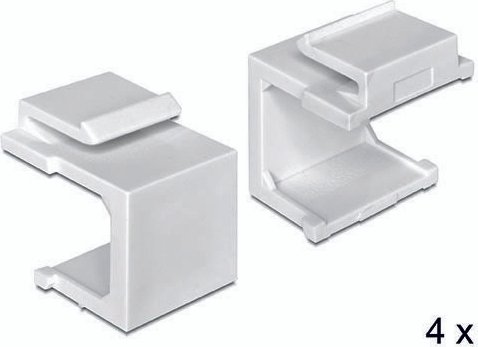 Delock Keystone Abdeckung, 4er-Pack, weiß