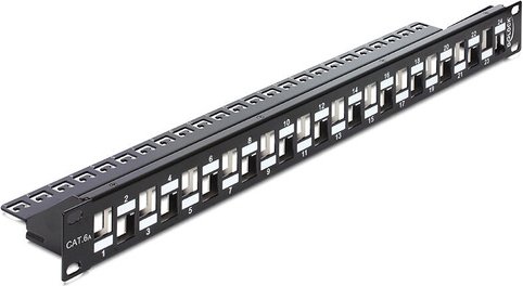 Delock Keystone 19" Patchpanel 24 Port mit Schiene