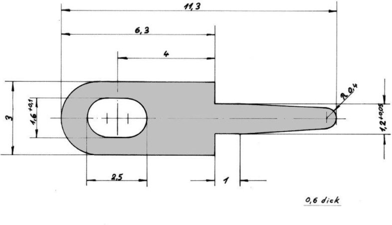 Thumbnail - Lötstifte mit Lötöse 3 x 11,3 mm (VP 100 Stck.)