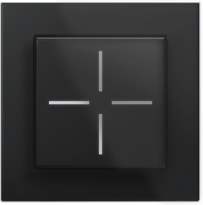 Homematic IP Smart Home Set Glastaster -schwarz, 1-fach-Glasrahmen, 1x WGS-A, 1x GF1-A