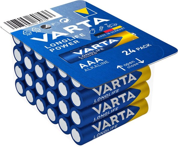 VARTA 24er-Set Micro-Batterie LONGLIFE Power, AAA, LR03