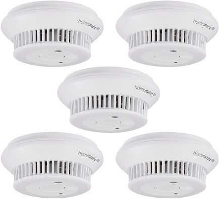 Homematic IP Smart Home 5er-Set Rauchwarnmelder mit Q-Label, HmIP-SWSD-2