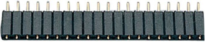 Buchsenleiste, 1x 20-polig, Körperhöhe 8,2 mm, gerade, trennbar, vergoldet