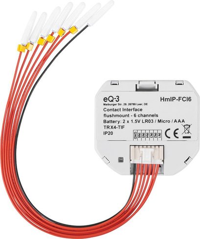 ELV Bausatz Homematic IP Kontakt-Schnittstelle Unterputz - 6-fach HmIP-FCI6