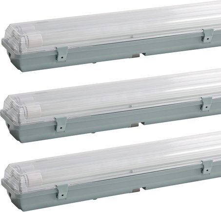 Müller Licht 3er-Set 32-W-LED-Feuchtraumwannenleuchte Aqua-Promo, 2-flammig, 3360 lm, 4000 K, 120 cm