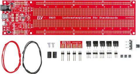 ELV Bausatz Lochrasterplatine für Steckboards PAD5, mit Spannungsreglern