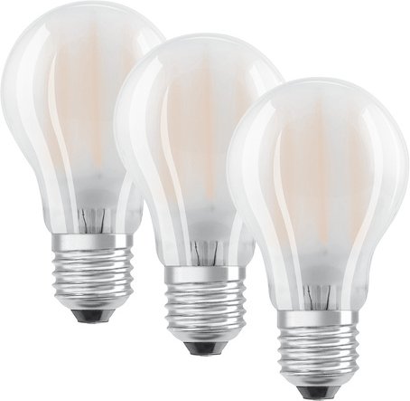 OSRAM 3er-Set LED PROMO 6,5-W-Filament-LED-Lampe E27, warmweiß, matt