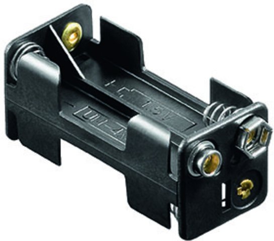 goobay Batteriehalter, 4x Micro, Druckknopf