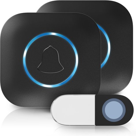 Heidemann Funkklingel-Set Blackline, ein Sender, zwei Empfänger