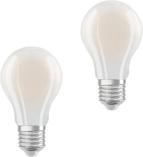 Osram LED Classic A 100, Filament, EEK A, 7,2 W, 1521 lm, E27, kaltweiß, matt, 2er Pack