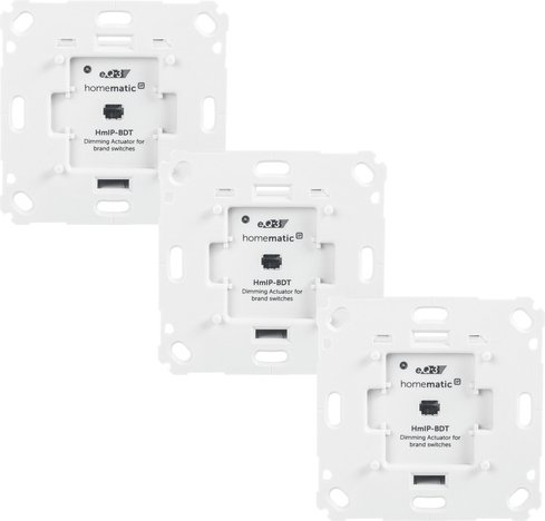 Homematic IP Smart Home 3er-Set Dimmaktor HmIP-BDT für Markenschalter - Phasenabschnitt