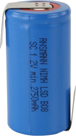 Ansmann maxE NiMH-Akku SubC mit Z-Lötfahne,2850 mAh