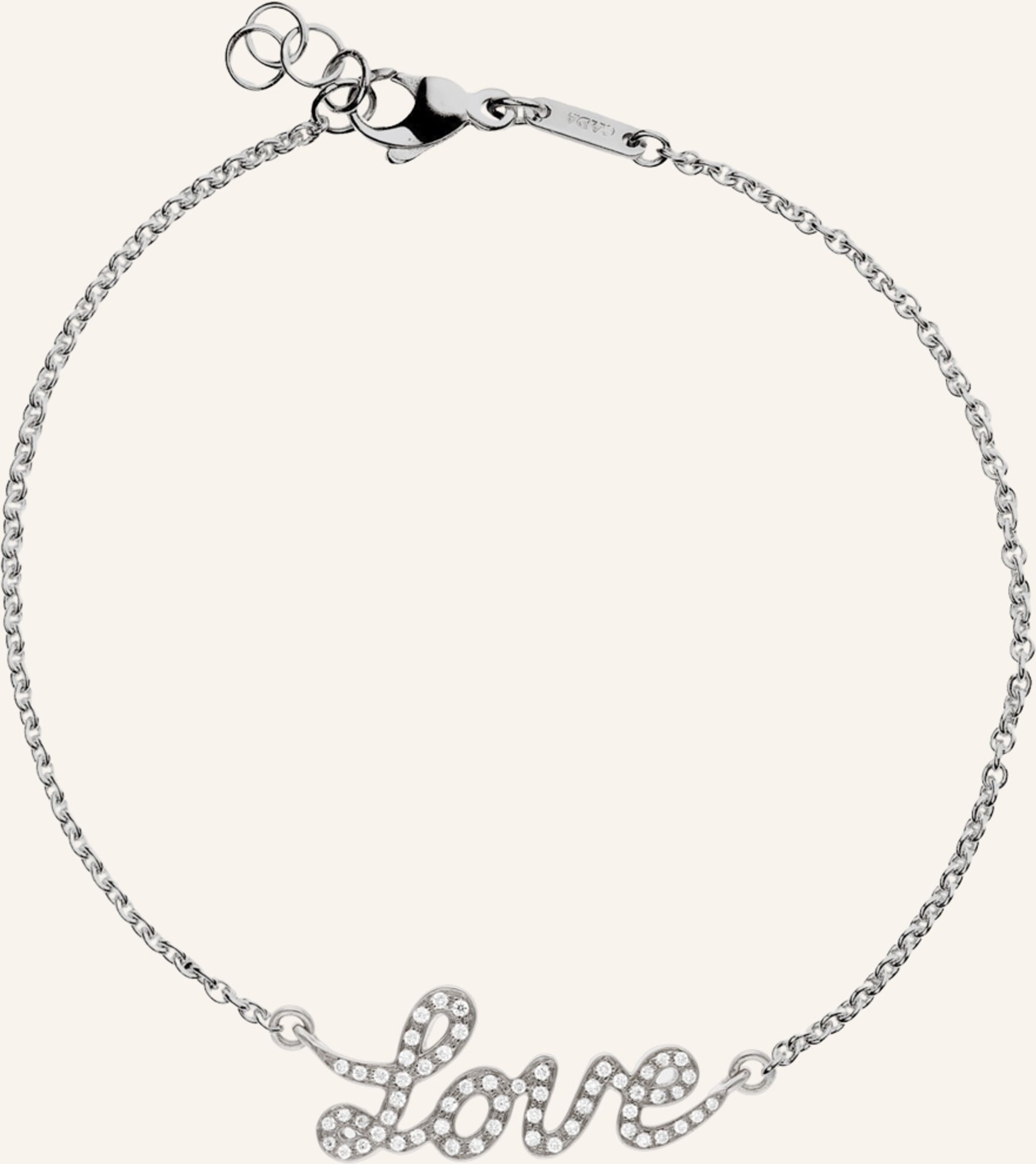 Cada Armband Tiny Love silber