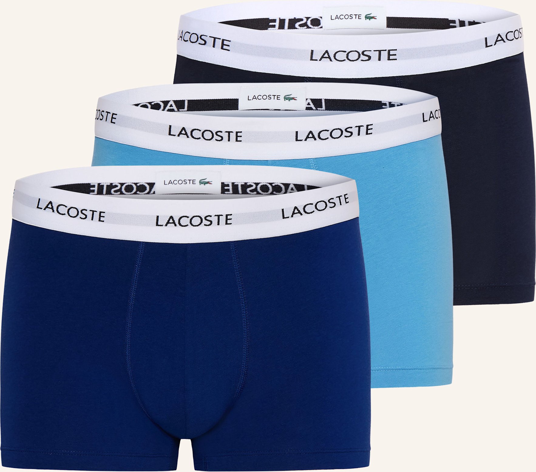 Thumbnail - Lacoste 3er-Pack Boxershorts blau