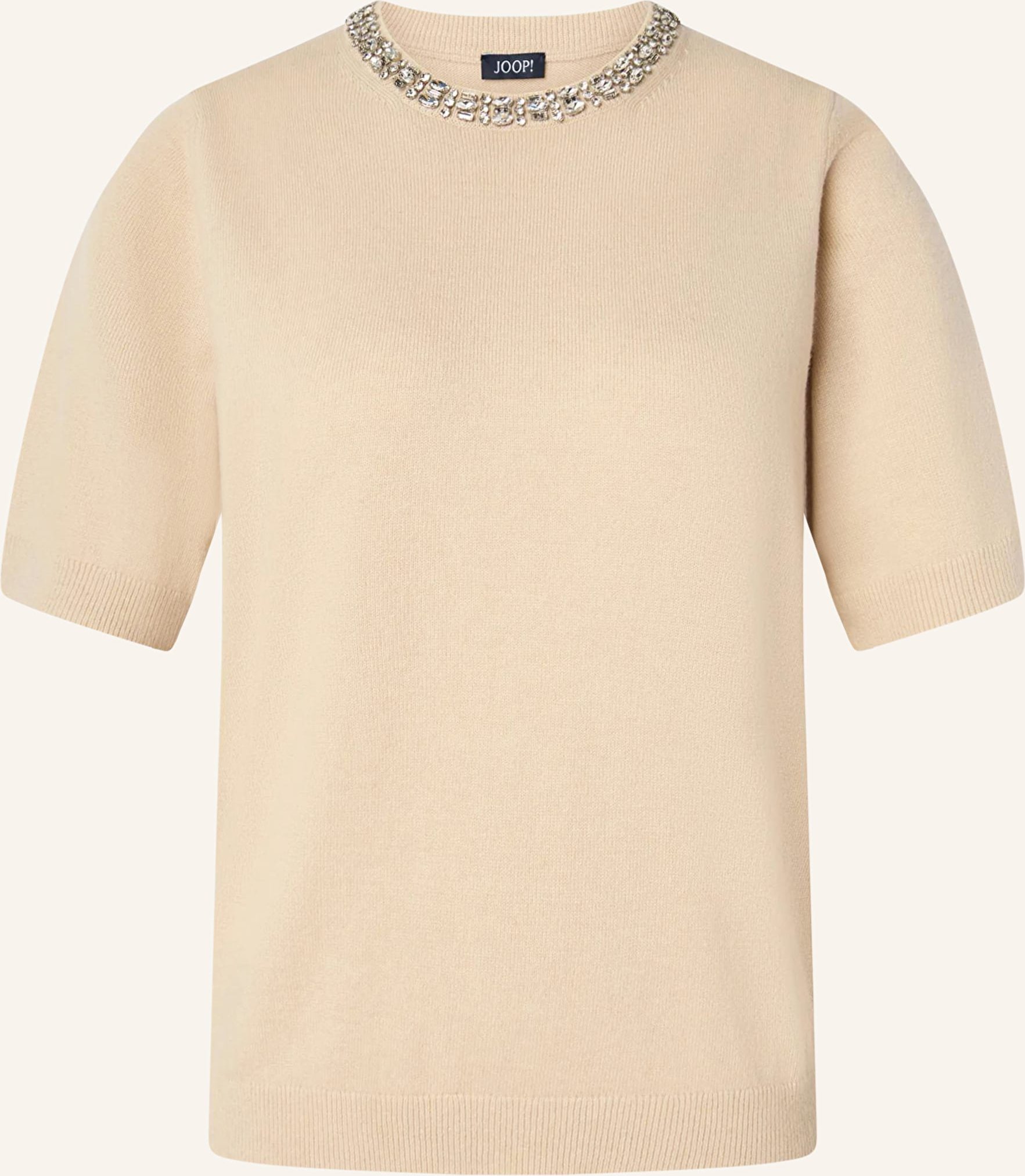 Joop! Strickshirt Krissi Mit Schmucksteinen beige
