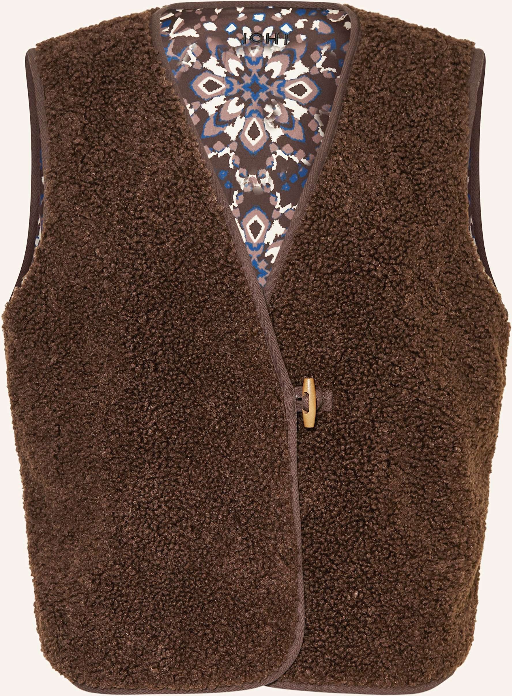 Ichi Teddyfell-Weste Ihgozima braun