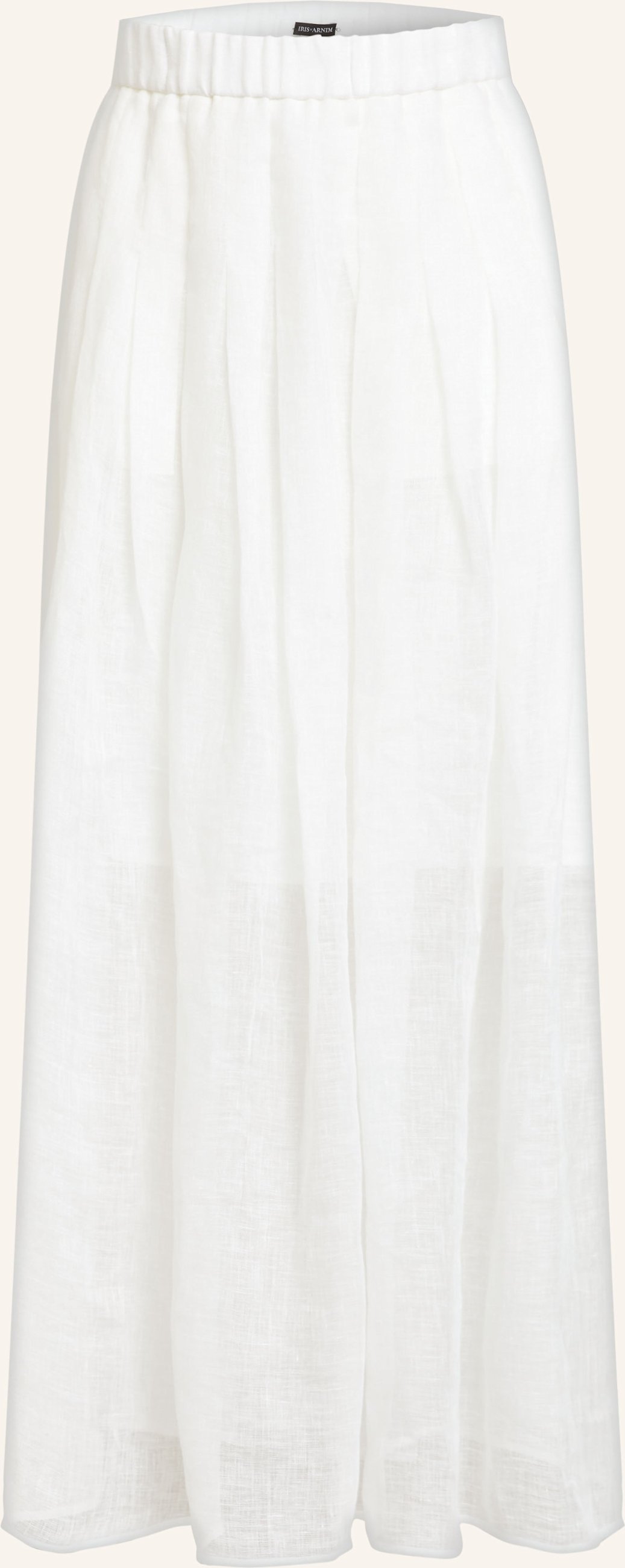 Iris Von Arnim Faltenrock Florie Aus Leinen weiss