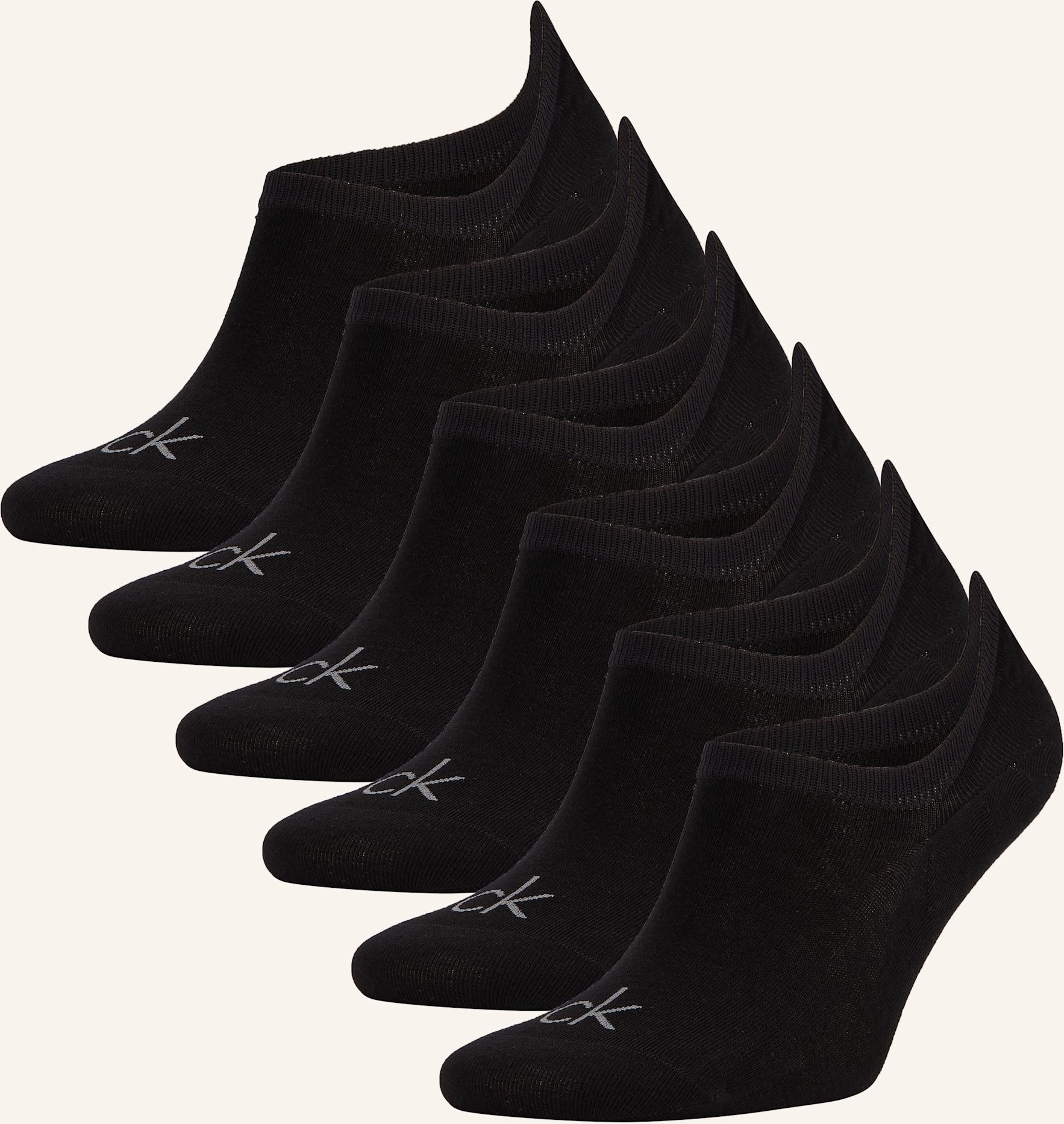 Calvin Klein 6er-Pack Sneakersocken schwarz
