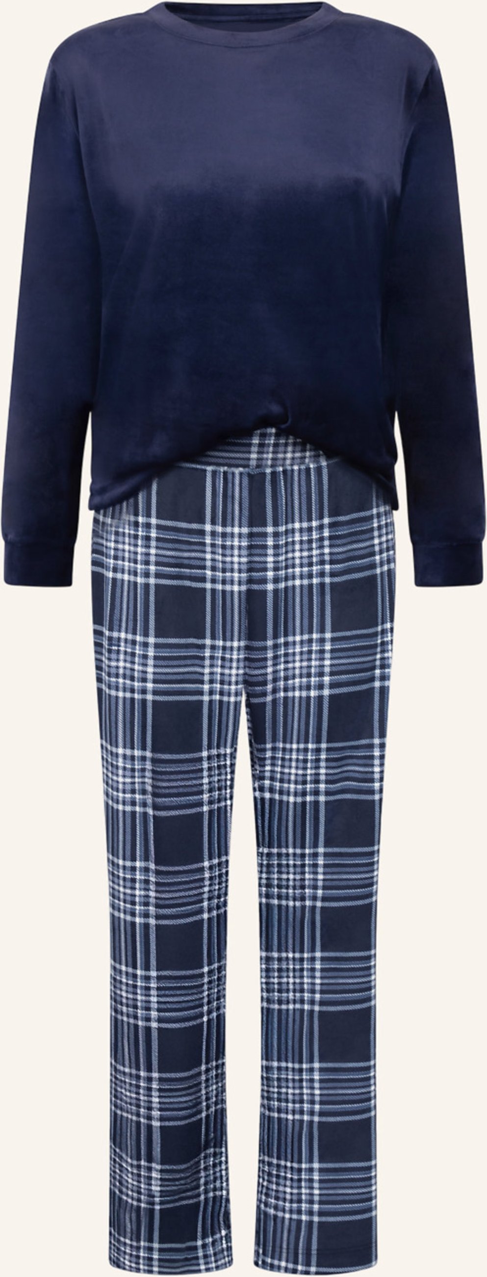 Hunkemöller Schlafanzug Velvet blau