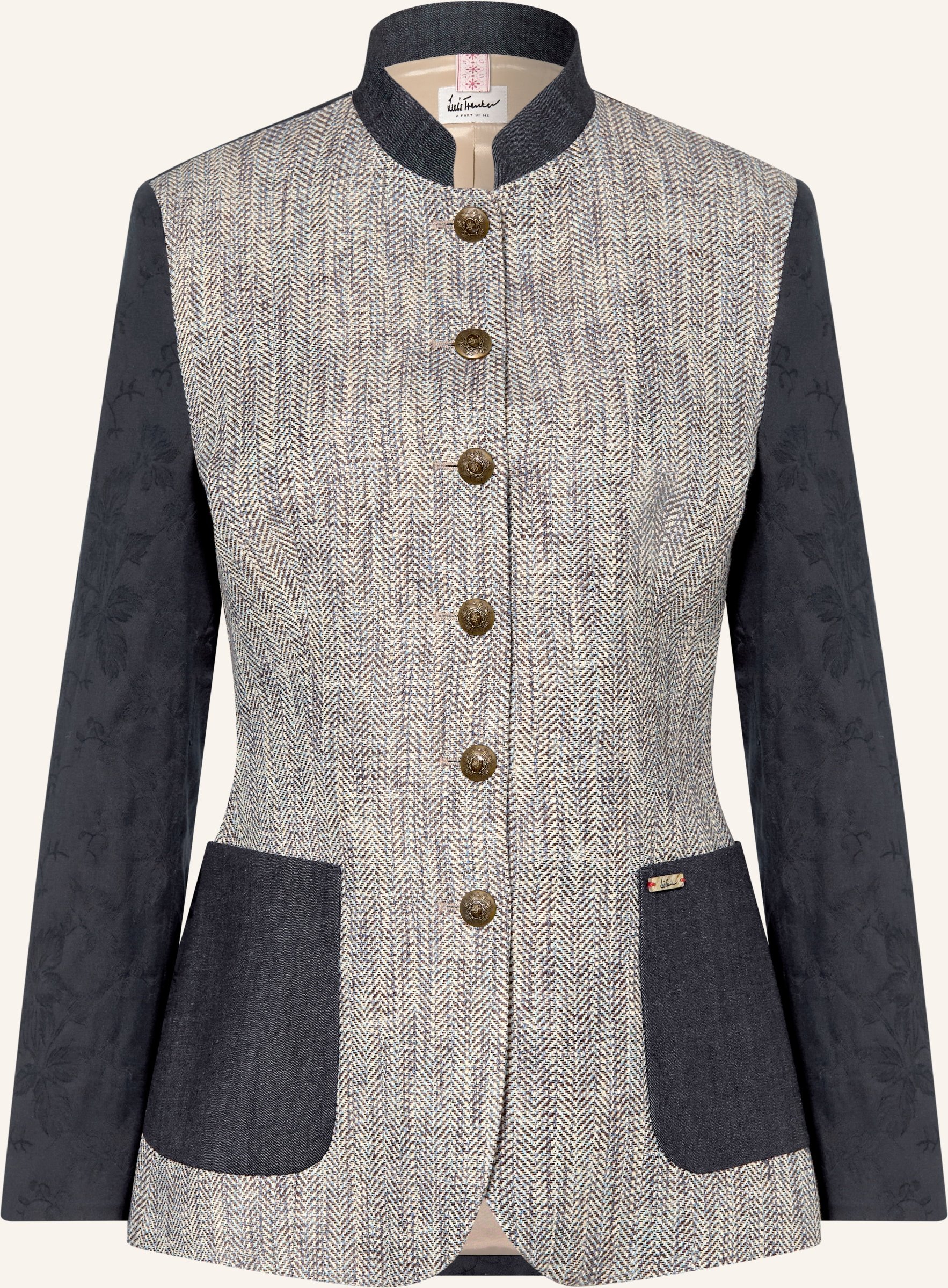 Luis Trenker Blazer Lureese Im Materialmix blau