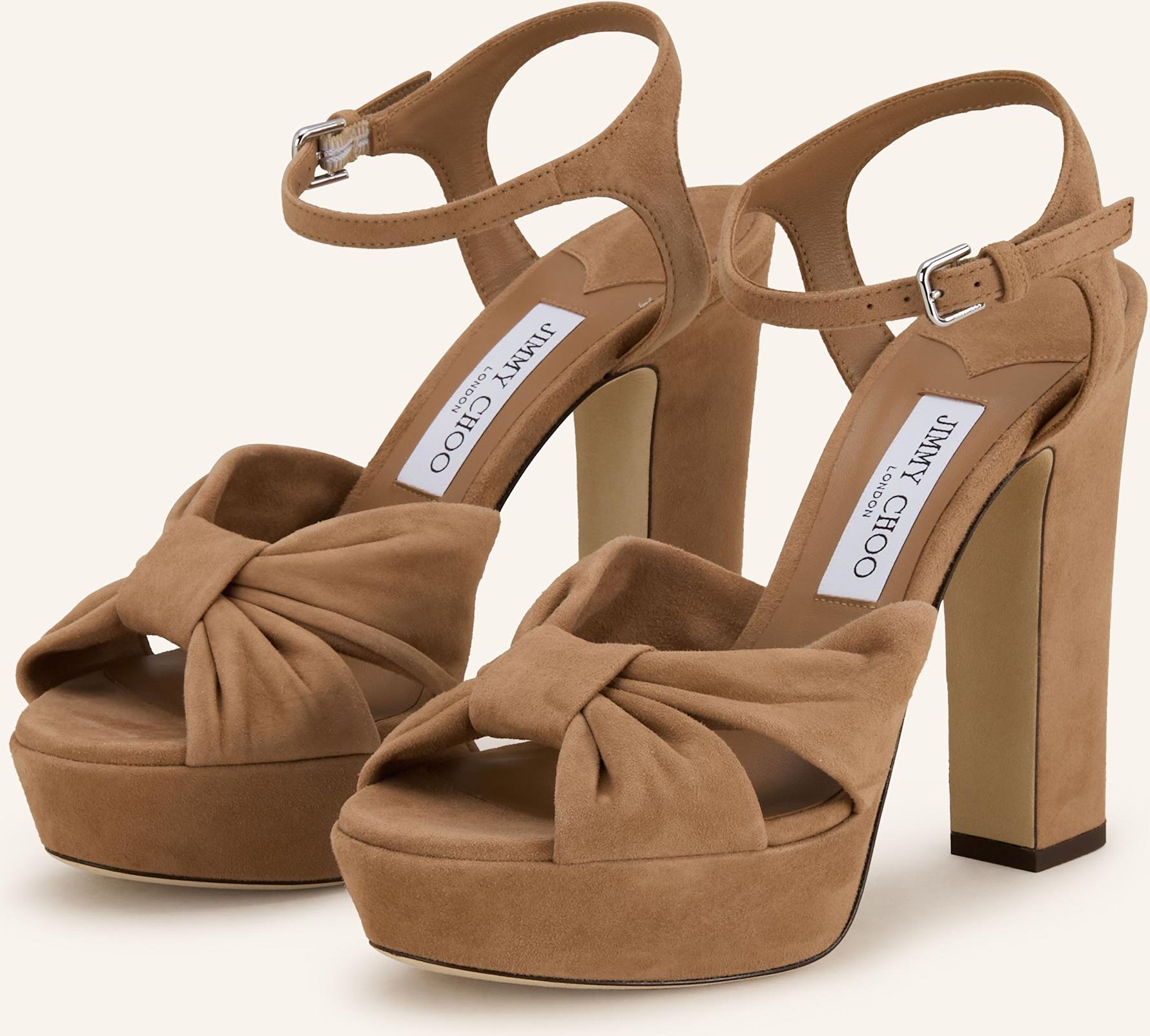 Jimmy Choo Plateau-Sandaletten Heloise 120 braun