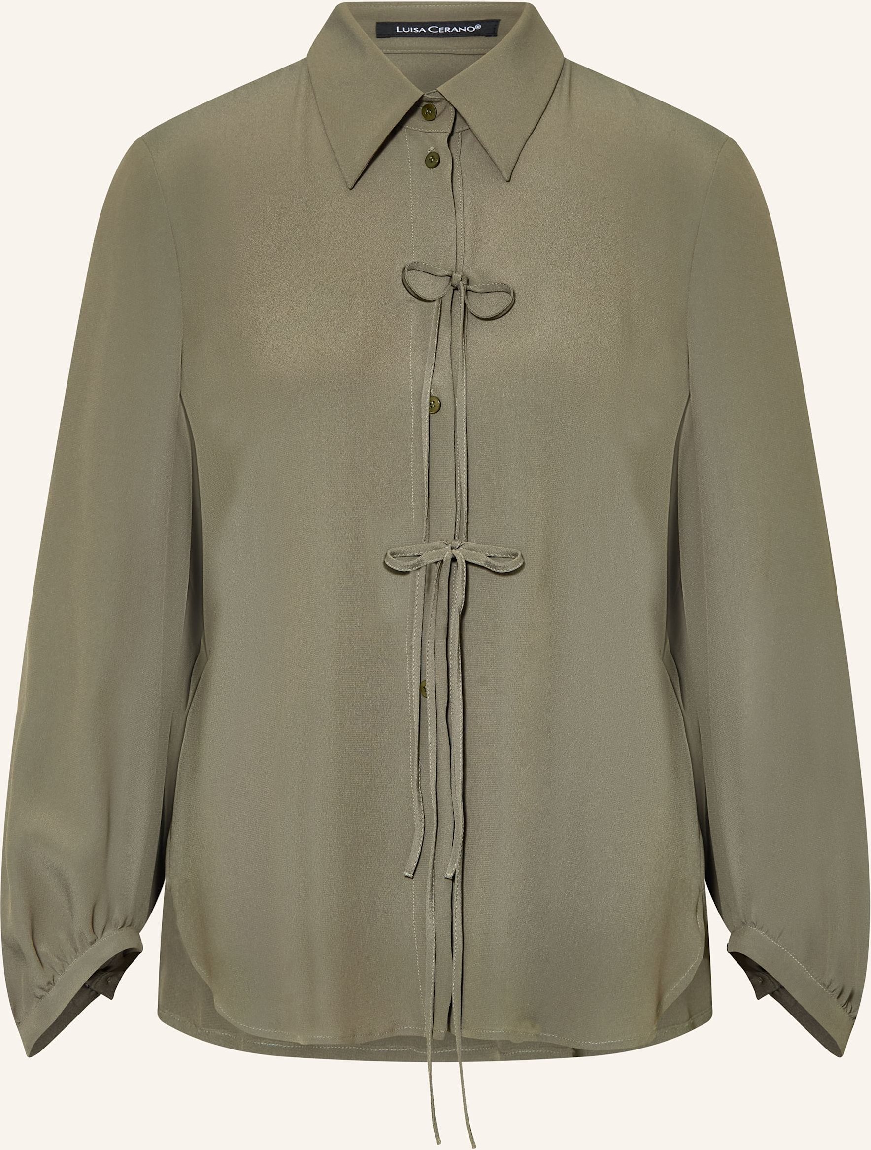Luisa Cerano Hemdbluse Mit Seide gruen