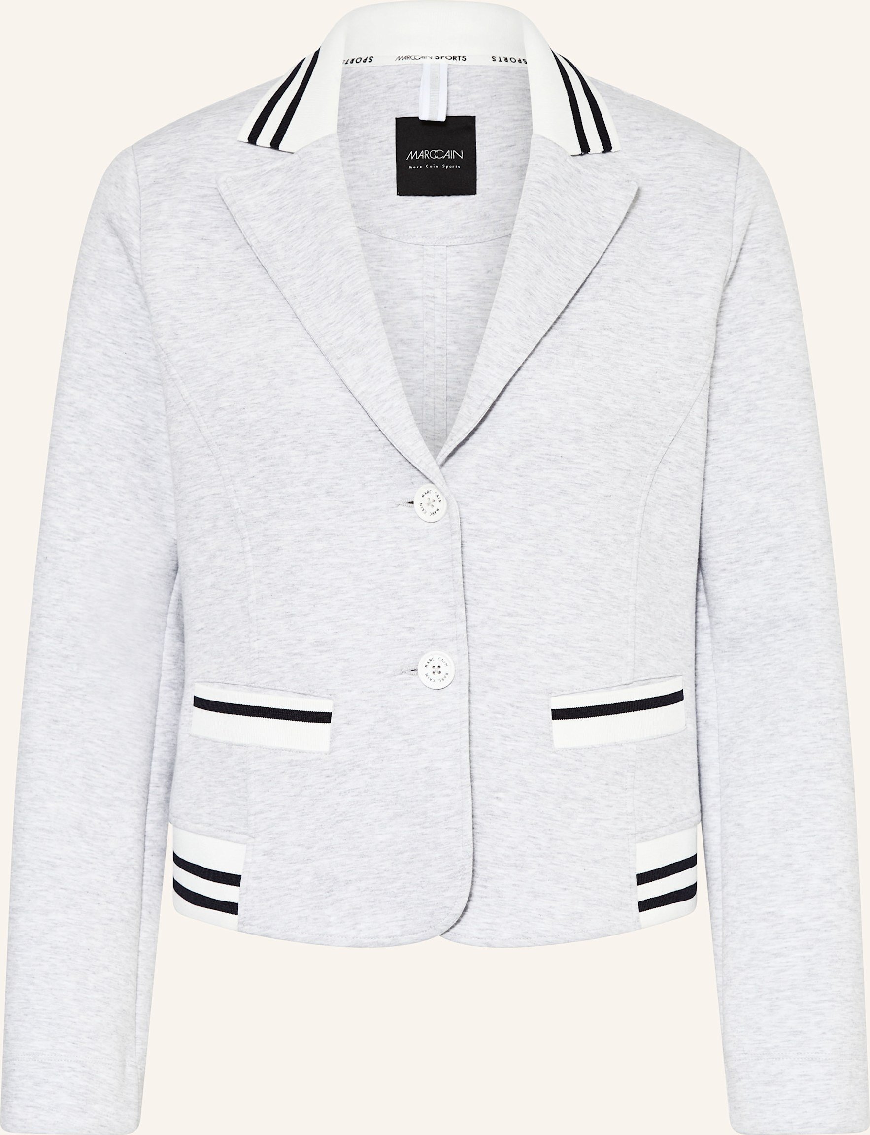 Thumbnail - Marc Cain Jerseyblazer Im Materialmix grau