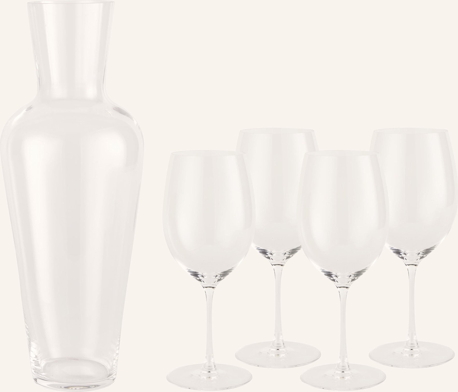 Riedel 4er-Set Weingläser Veritas Cabernet Mit Dekanter transparent