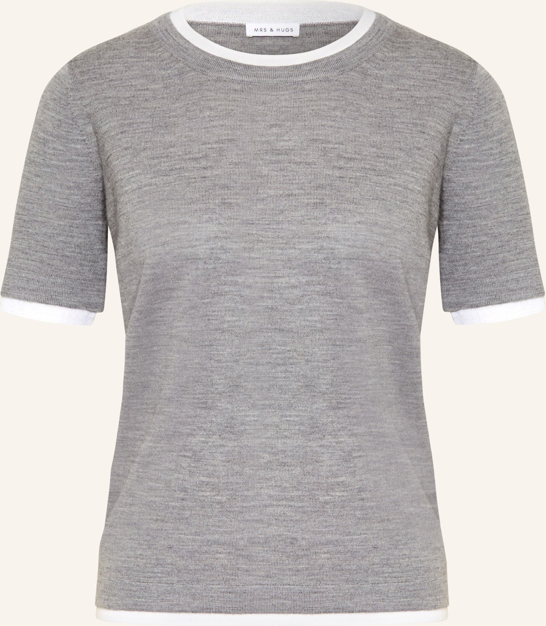 Mrs & Hugs Strickshirt grau