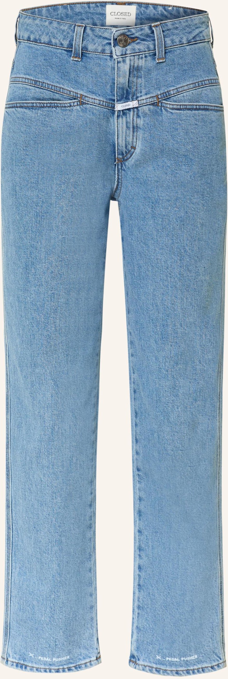 Closed Cropped Jeans Pedal Pusher blau