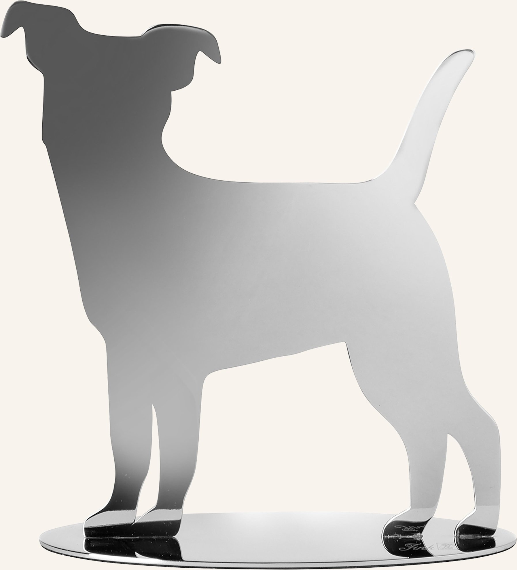 Fink Deko Hund Russel silber