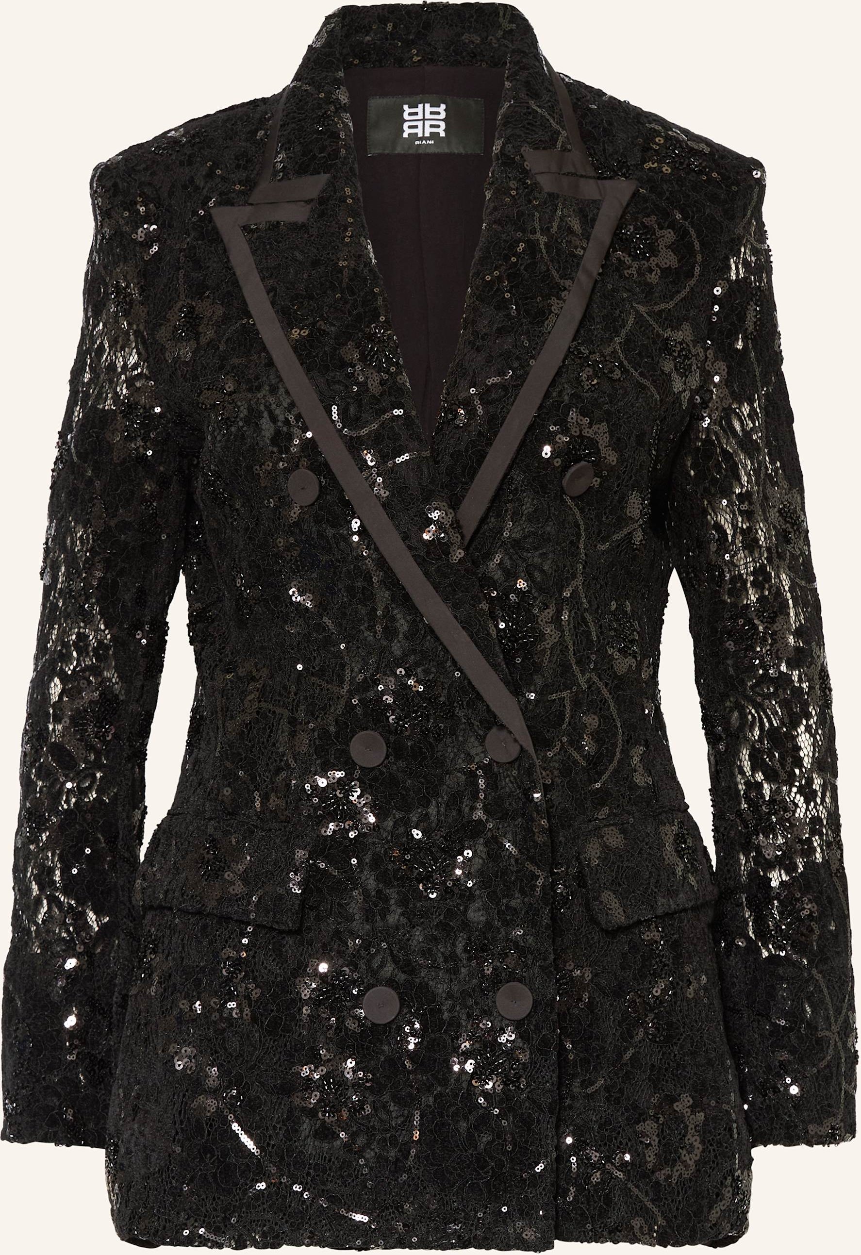 Riani Spitzenblazer Mit Pailletten schwarz