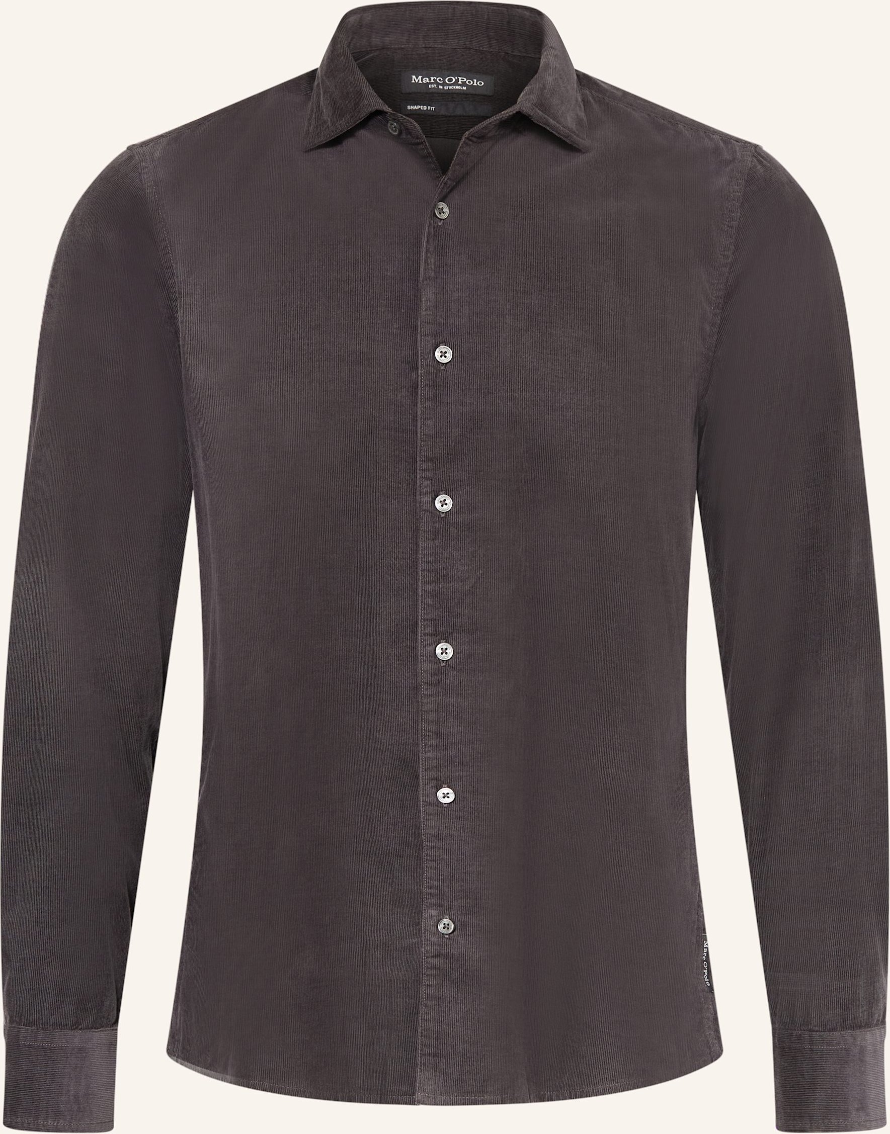 Marc O'polo Cordhemd Shaped Fit grau