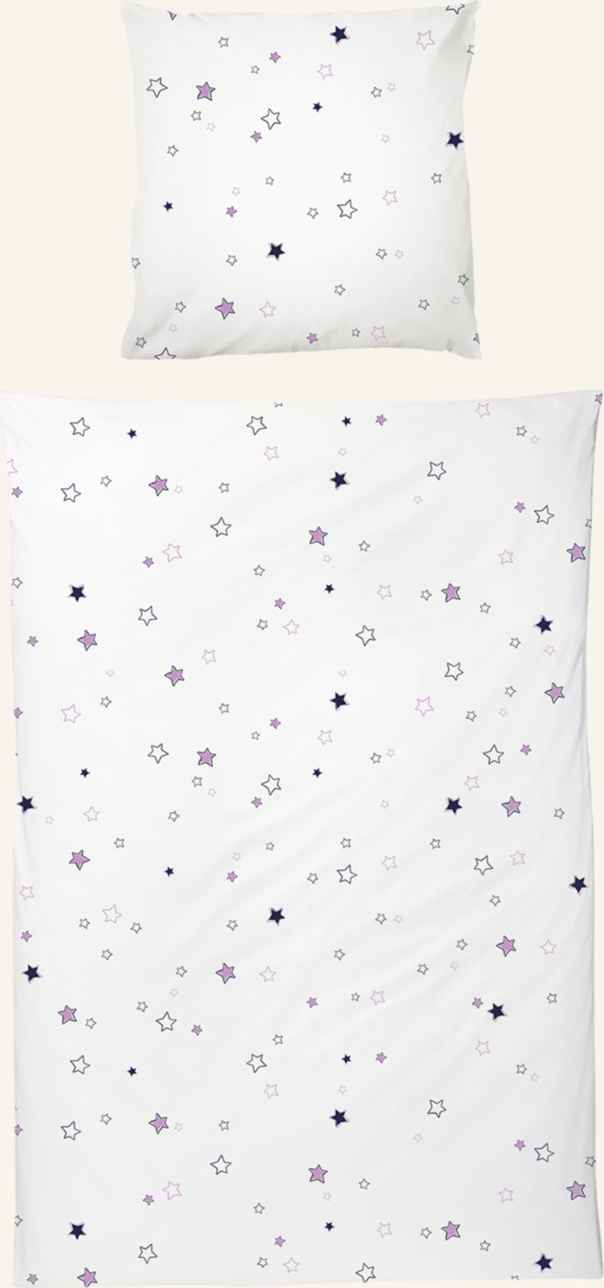 Katha Covers Bettwäsche Sterne weiss