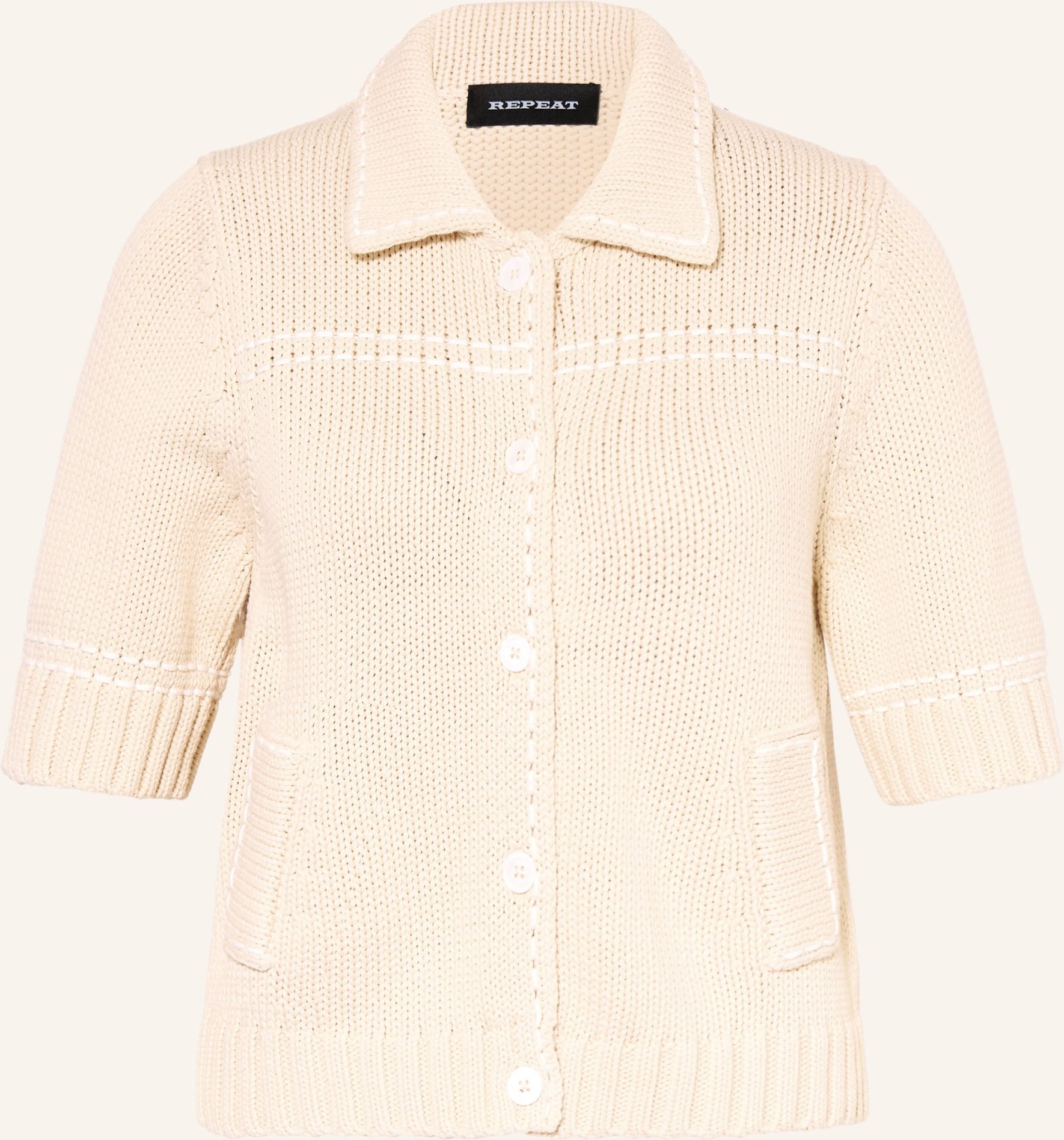 Repeat Strickjacke beige