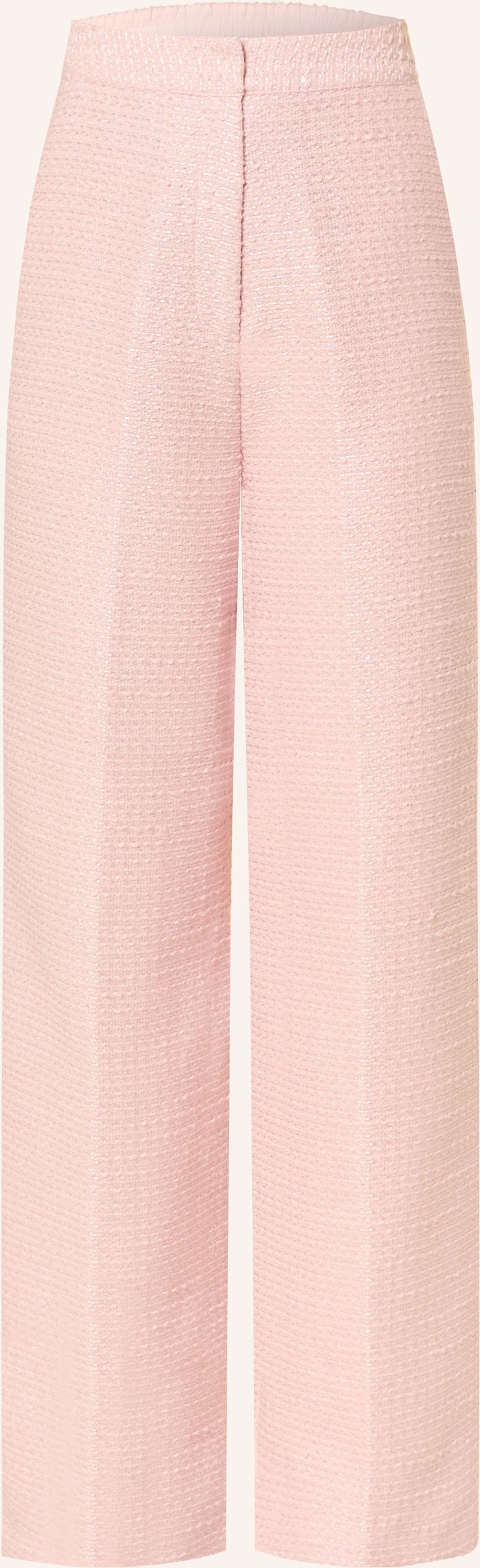 Mrs & Hugs Marlenehose Aus Tweed Mit Glitzergarn rosa