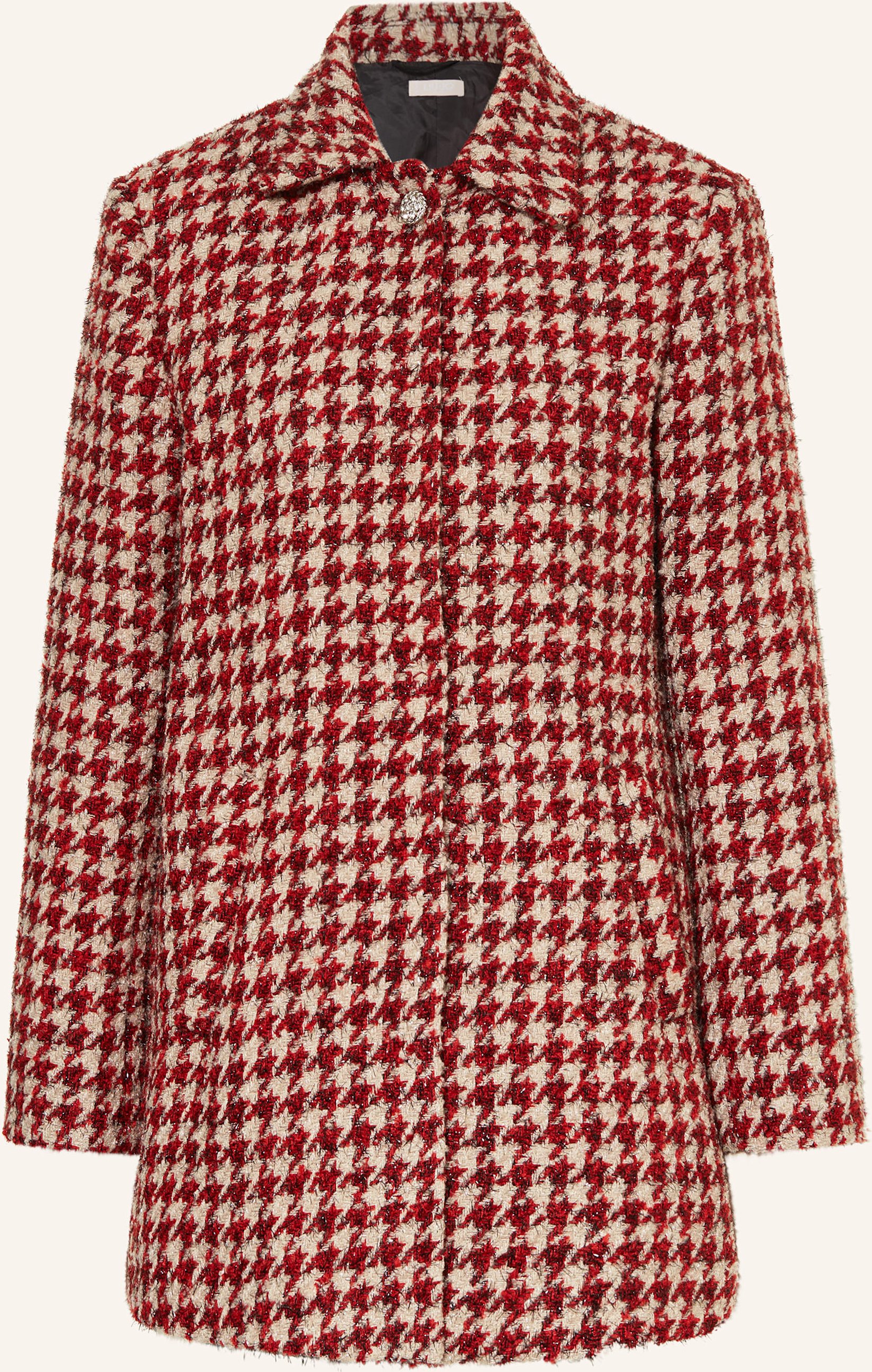 Liu Jo Tweed-Jacke Mit Glitzergarn rot