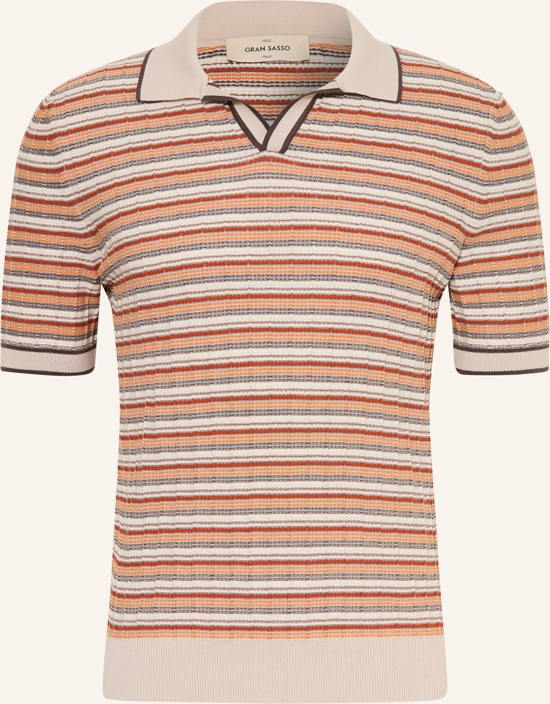 Gran Sasso Strick-Poloshirt braun
