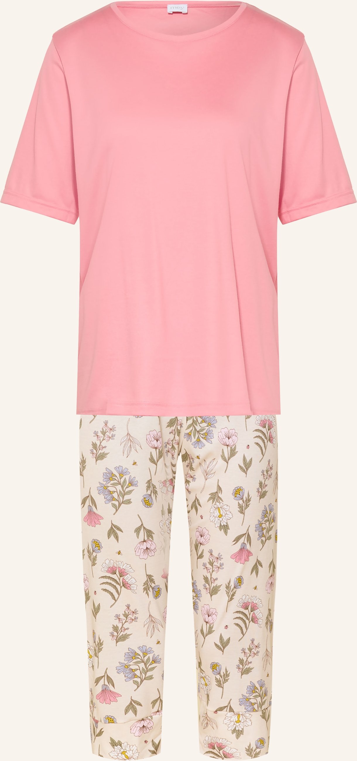 Mey 3/4-Schlafanzug Serie Botanic Garden weiss