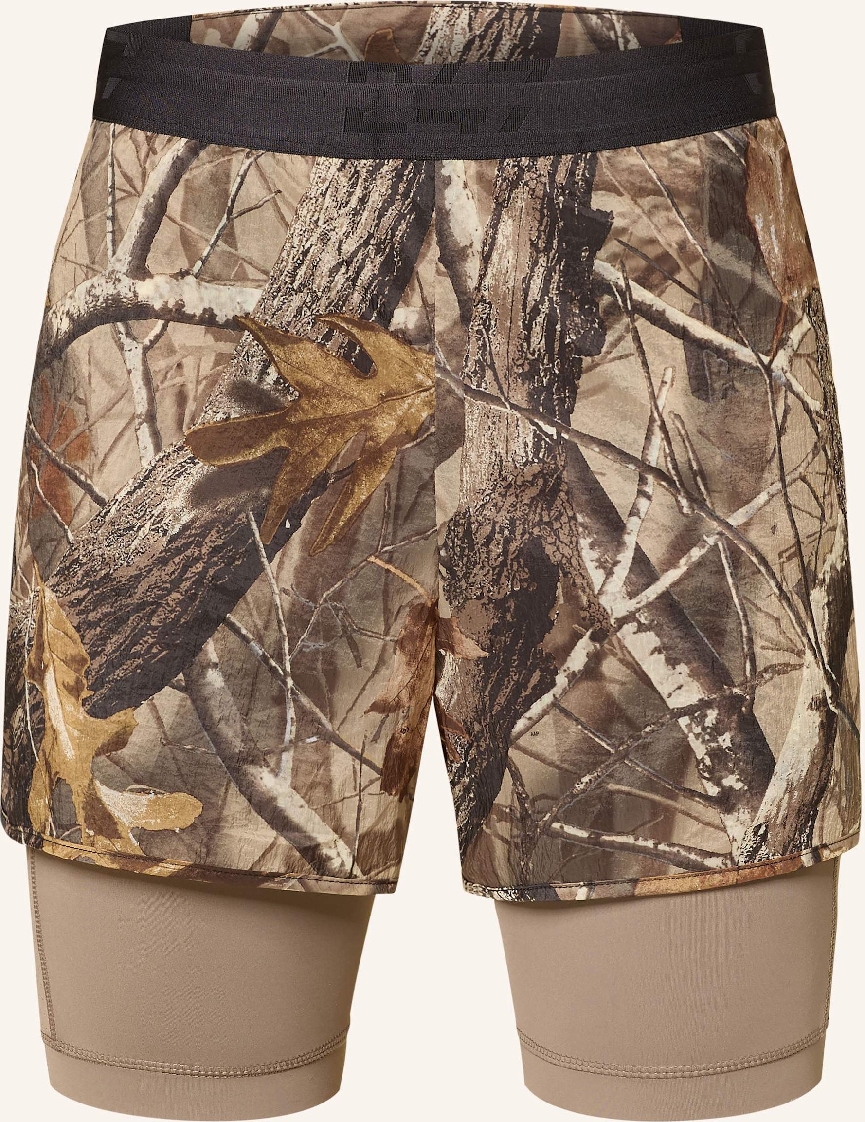 Thumbnail - 247 Represent 2-In-1-Laufshorts braun