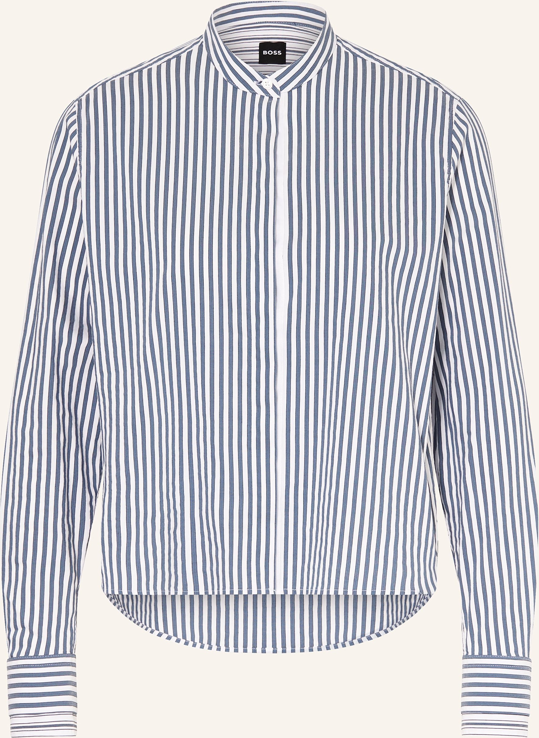 Boss Cropped-Bluse Bertyna blau