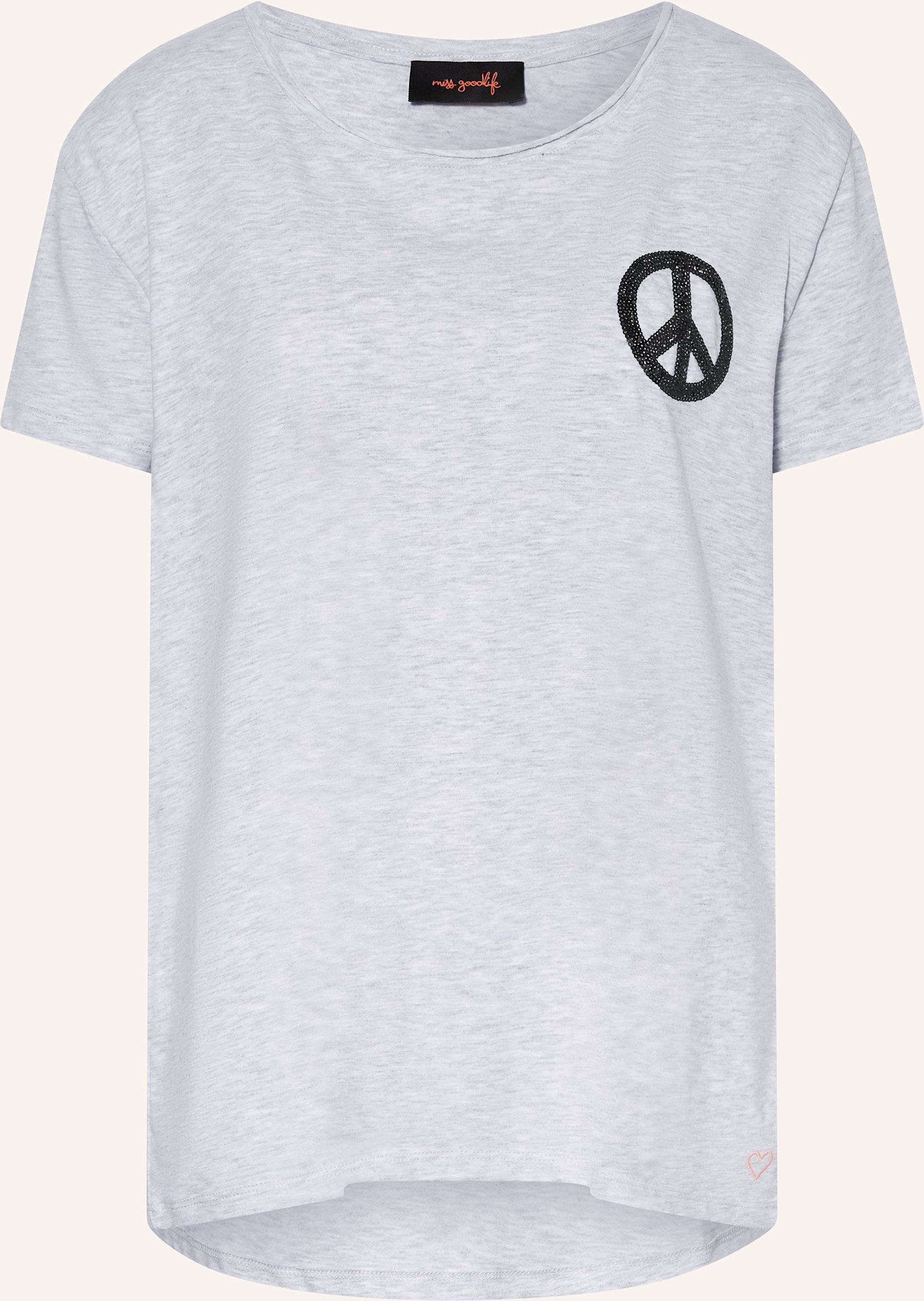 Miss Goodlife T-Shirt Mit Pailletten grau