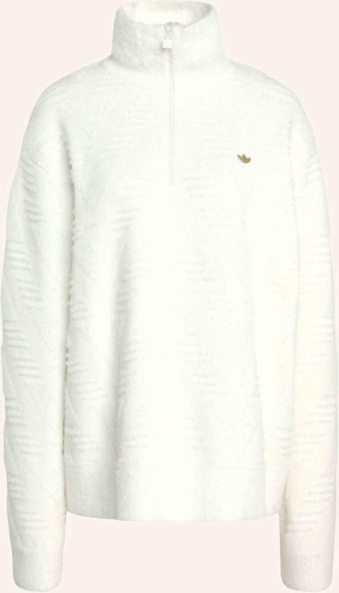 Adidas Originals Strickpullover Mit Reissverschluss Bis Zur Brust weiss