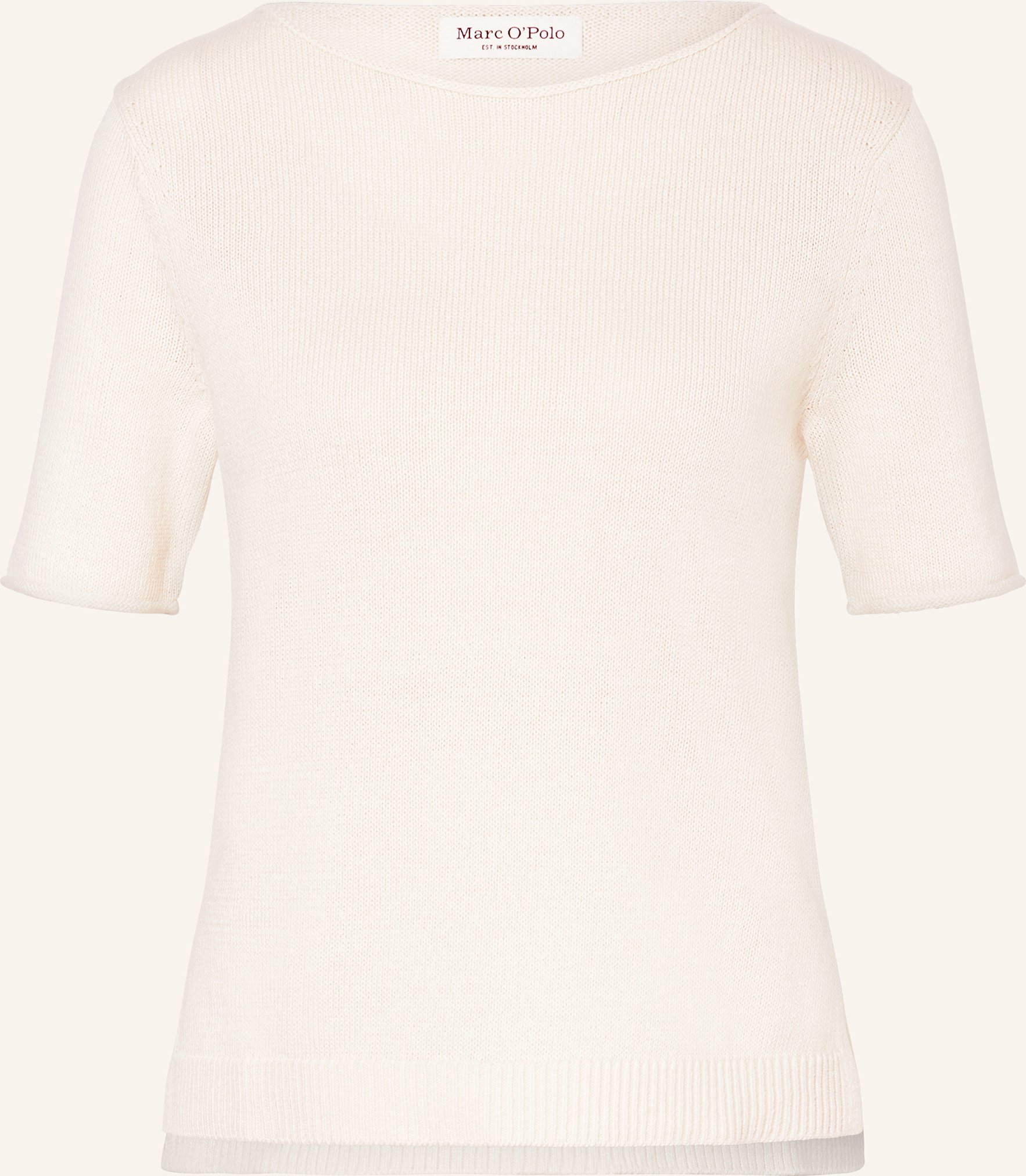 Marc O'polo Strickshirt Mit Leinen weiss