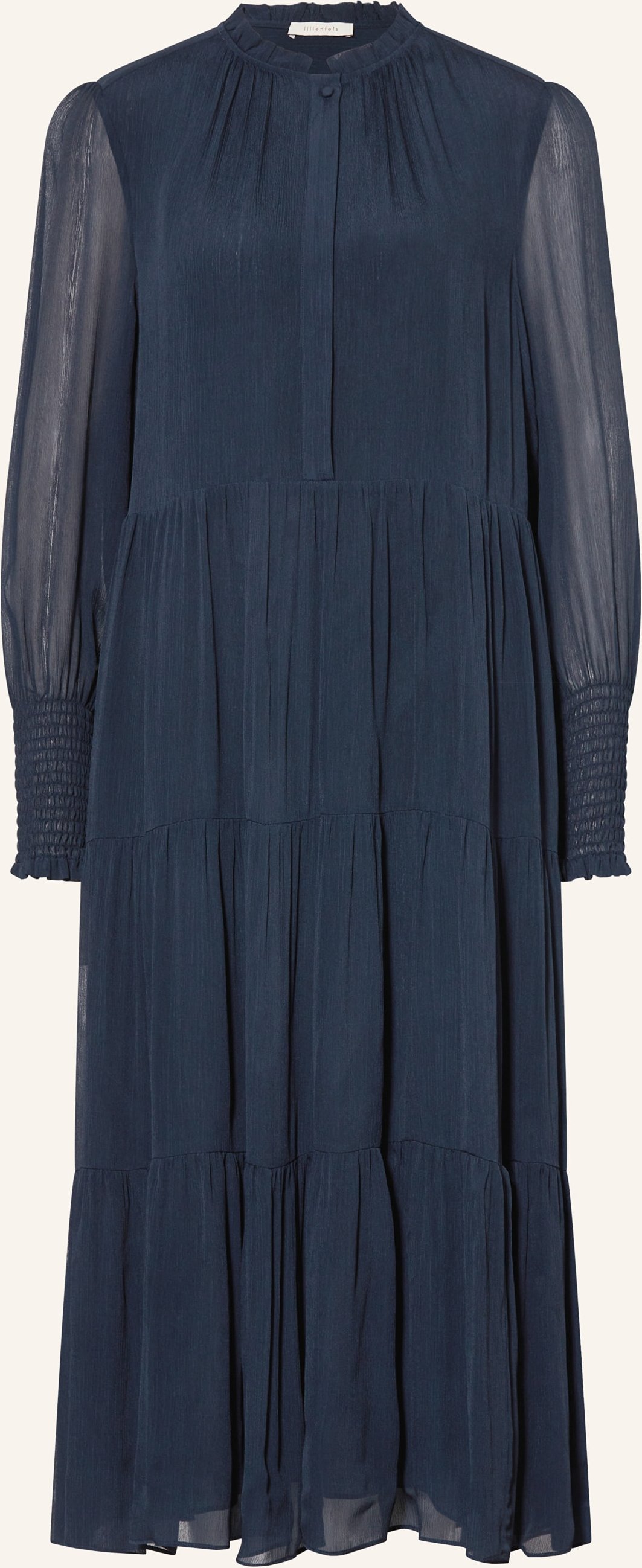 Lilienfels Kleid Mit Rüschen blau