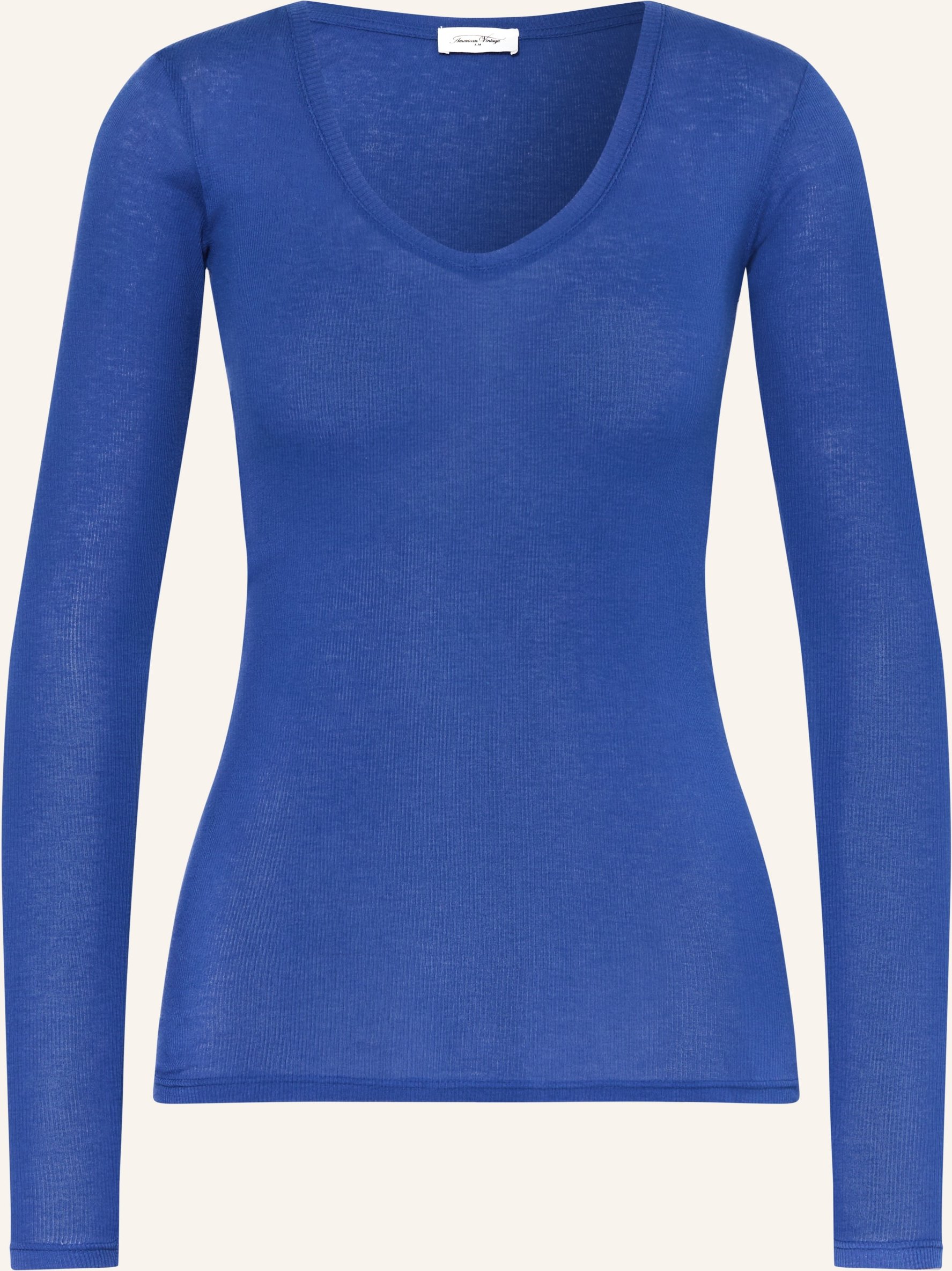 American Vintage Longsleeve Masachusetts blau