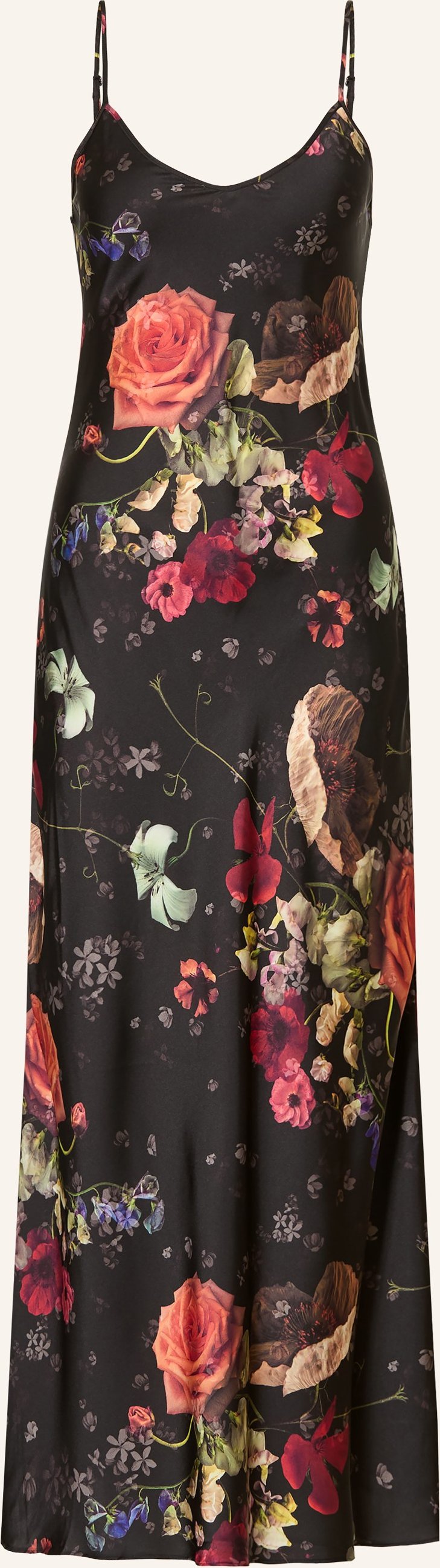 Allsaints Satinkleid Bryony schwarz